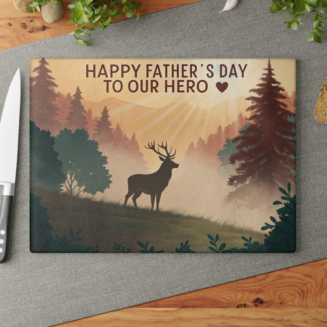 Father’s Day Glass Cutting Board