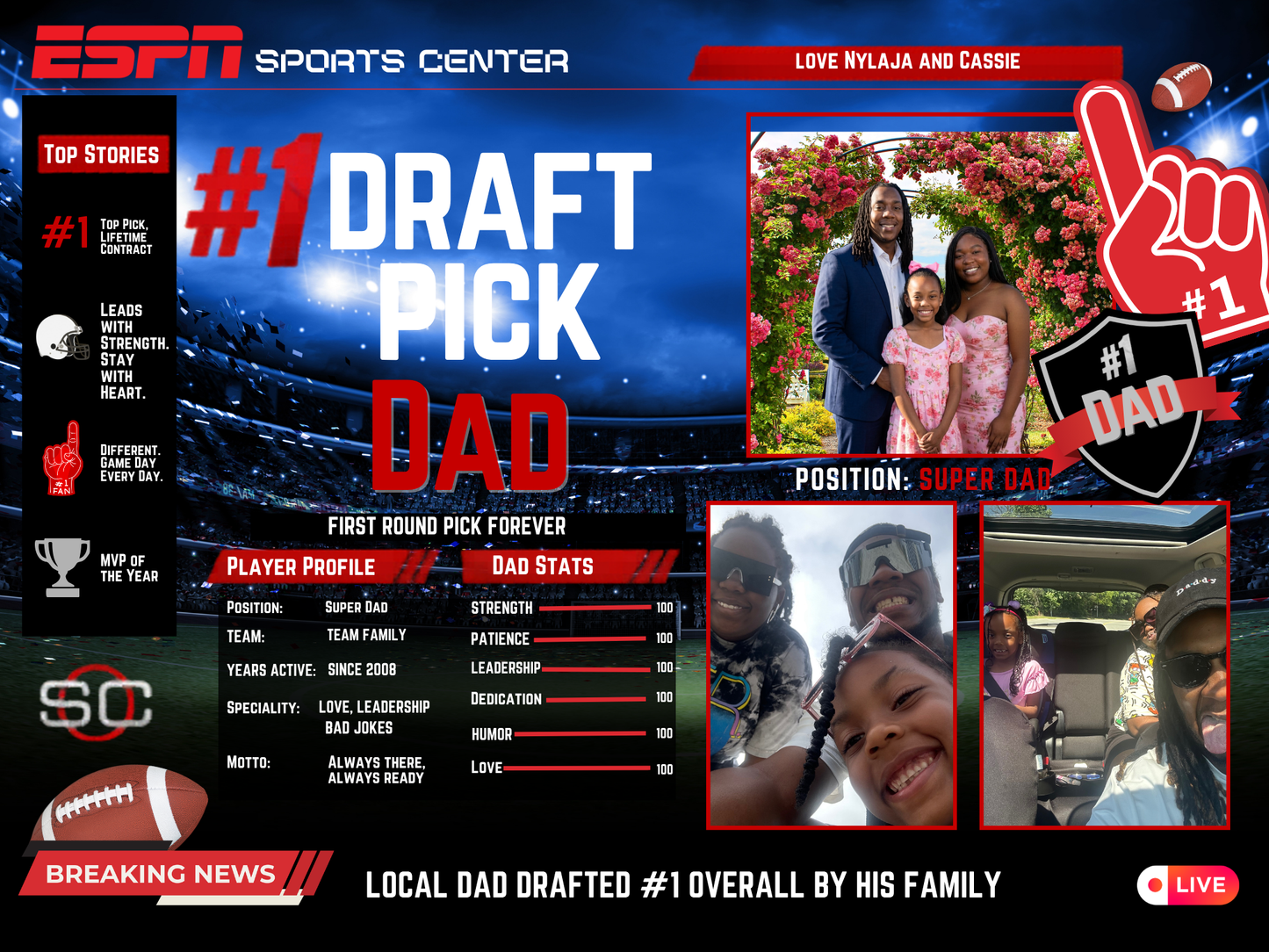 Father’s Day Sports Center Template