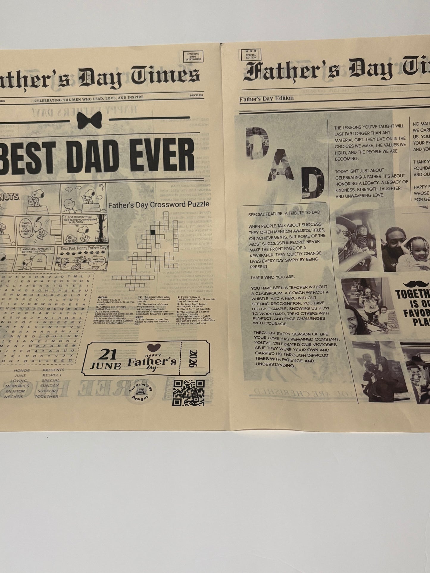 Father’s Day Newspaper