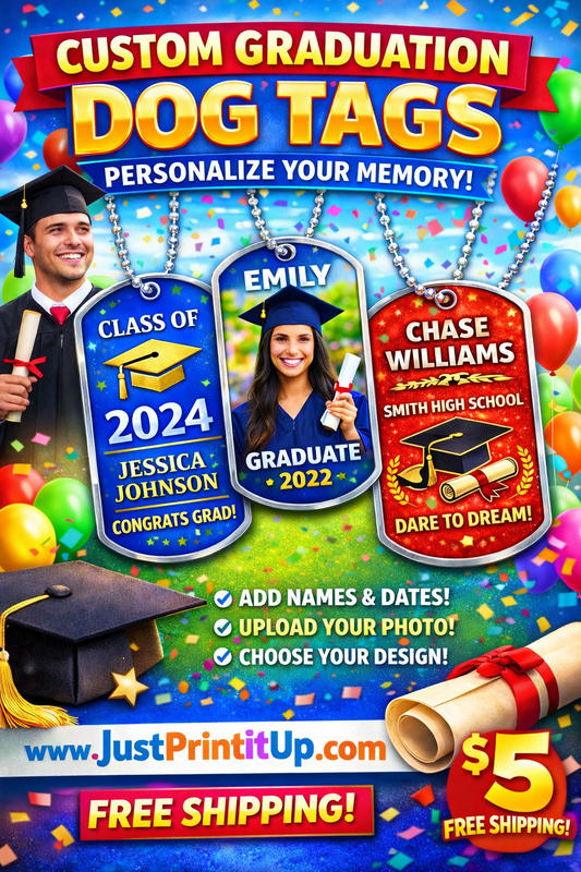 Custom 2026 Graduation Dog Tag