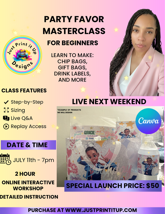 Live Custom Party Favor Masterclass (Early Bird Ticket)