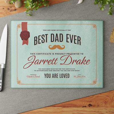 Father’s Day Glass Cutting Board